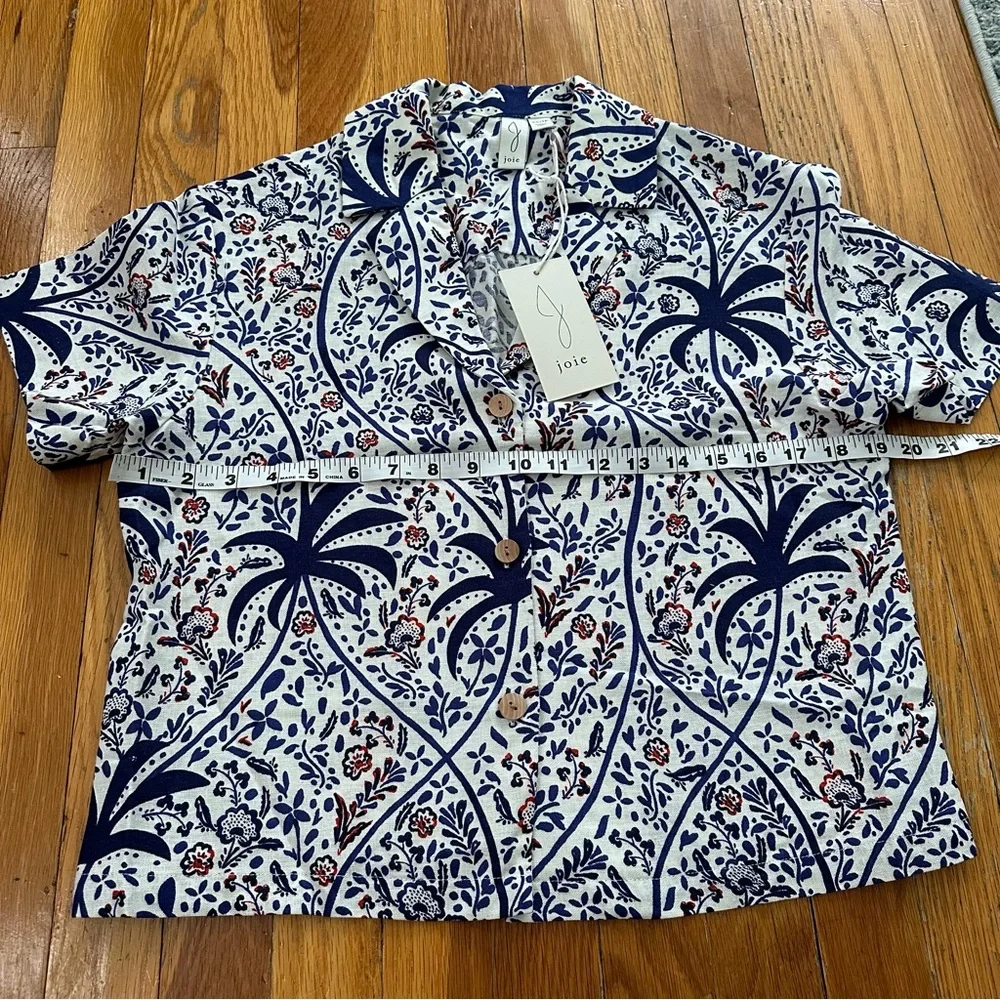 Joie boho batik print pattern linen blend shorts and top set, NWT